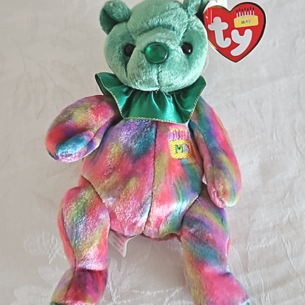 MAY the Birthday TY Beanie  Bear 7.5"